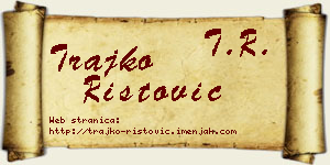 Trajko Ristović vizit kartica
